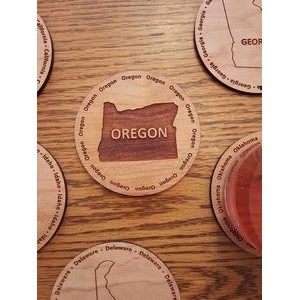 3.5" - Oregon Hardwood Coasters