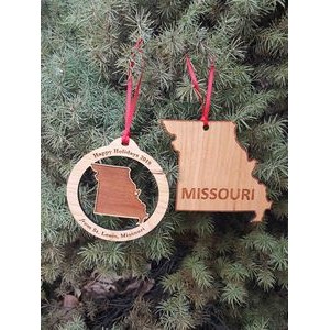 3.5" - Missouri Customizable Hardwood Ornaments