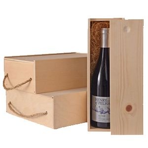 3.5" x 13" - Wood Wine Box - Slide Top
