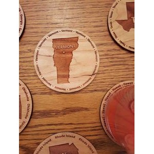 3.5" - Vermont Hardwood Coasters