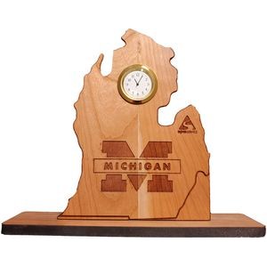 6" x 8" - Michigan Hardwood Desktop Clocks