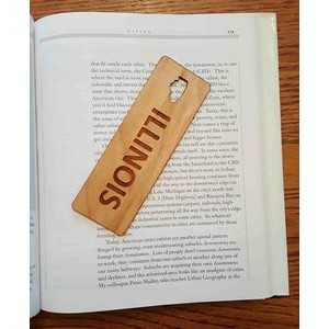 1.5" x 6" - Illinois Hardwood Bookmarks