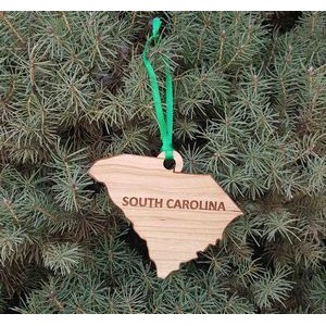 3.5" - South Carolina Customizable Hardwood Ornaments