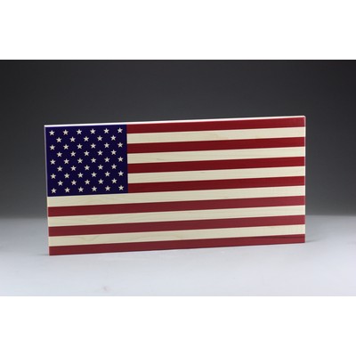 5" x 9.5" - Hardwood Desktop American Flag