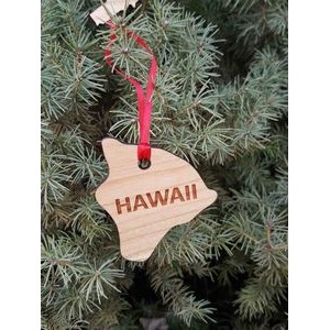 3.5" - Hawaii Customizable Hardwood Ornaments