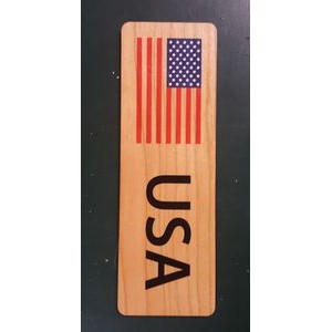 2" x 6" - USA Flag Hardwood Bookmarks