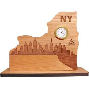 6" x 8" - New York Hardwood Desktop Clocks