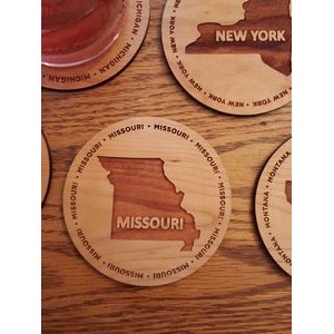 3.5" - Missouri Hardwood Coasters