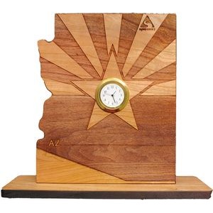 6" x 8" - Arizona Hardwood Desktop Clocks