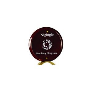 10" Acrylic and Rosewood Round Standing Plaques