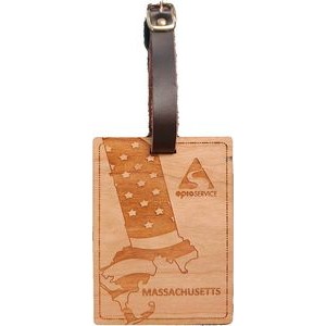 3" x 4" - Massachusetts Hardwood Luggage Tags