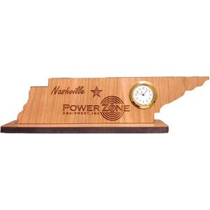 6" x 8" - Tennessee Hardwood Desktop Clocks