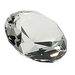 4" Crystal Diamond Paperweight