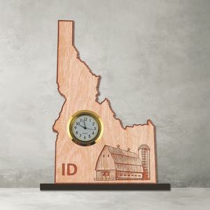 6" x 8" - Idaho Hardwood Desktop Clocks