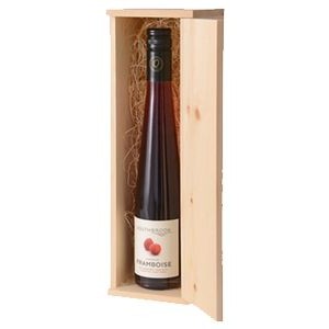 3.5" x 13" - Wood Wine Box - Hinge Lid