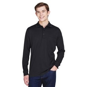 CORE 365 Adult Pinnacle Performance Long-Sleeve Piqu Polo with Pocket