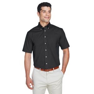 DEVON AND JONES Men's Crown Woven Collection? SolidBroadcloth Short-Sleeve Shirt