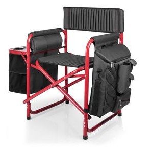 Oniva Fusion Backpack Chair w/ Cooler, Gray/Red