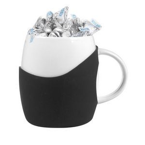 14 Oz. White Ceramic Rotunda Mug w/Silicone & Hershey Kisses®