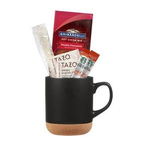 14 oz Cork Bottom Ceramic Mug with Coffee