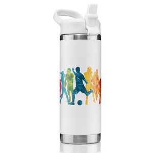 18 Oz Stainless Steel Double Wall Sports Bottle
