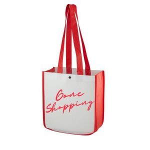Fashion Tote Bag w/19.5" handle & Plastic Snap Closure