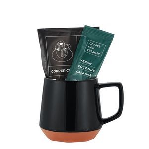 12 oz Terra Cotta Ceramic Mug with Coffee
