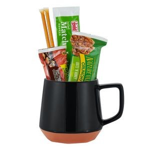 12 oz Terra Cotta Bottom Ceramic Mug Healthy Food Gift