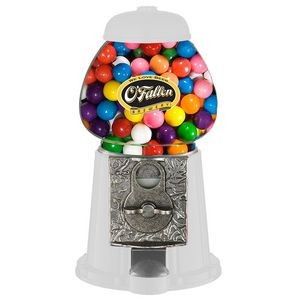 White 11" Gumball / Candy Dispenser Machine w/ Full Color Logo