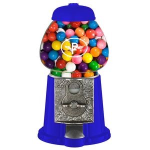 Blue 11" Gumball / Candy Dispenser Machine w/ Full Color Logo