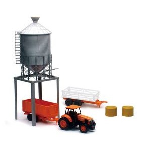 Kubota® Farm Tractor W/ Grain Bin Set (u)