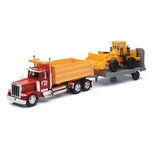 1:32 Scale Peterbilt® Single Dump Truck W/ Wheel Loader