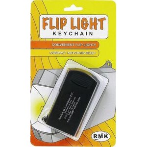 3"x1-1/2"x1-1/2" Black Mini Flip Pocket Flashlight Keychain