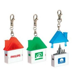 House Shaped Keychain with Tools