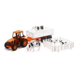 Kubota® Farm Tractor & Trailer W/Farm Animals Set