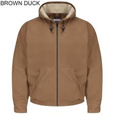 Brown Duck Hooded Jacket-Excel FR Comfortouch