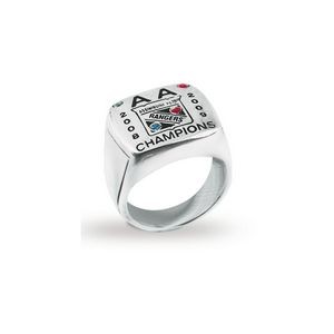 Custom Silver Shaped Ladies Ring