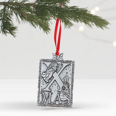 2"x1.5" Stock X-Mas Rectangle Ornament