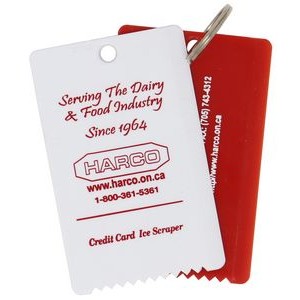 Ice Scraper with Key Ring and 1 Color Imprint
