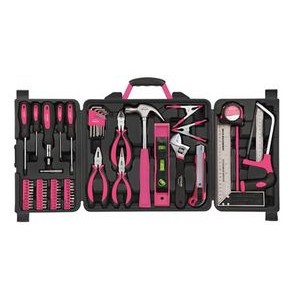 Pink 71 Piece Household Tool Kit