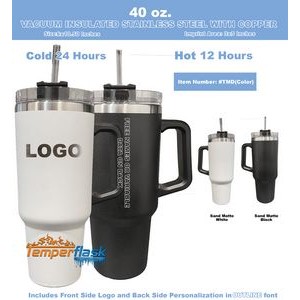40 oz. Stainless Steel Insulated Travel Mug With Handle