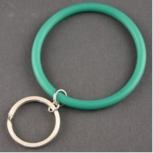 Silicone Ring Awareness Bracelet w/ Key Ring (Pad Print)