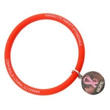 Silicone Ring Awareness Bracelet w/ Charm (Pad Print)