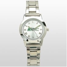 Sapphire Series Silver Bezeled Lined Look Watch