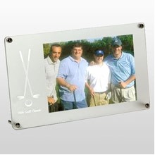 2 Piece Frosted Golf Picture Frame w/ Decorative Studs (4"x6")
