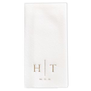 Initially Distinctive Premium Guest Towel w/uncoined Edge (White)