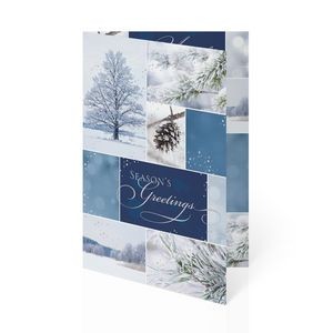 Winter Blues Holiday Folded Calendar Cards