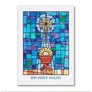 Shimmering Nativity Religious Card