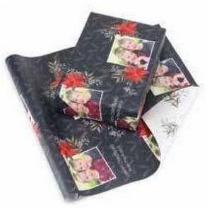 Festive Poinsettia Reversible Wrapping Paper