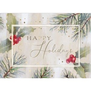 Watercolor Pine Holiday Card